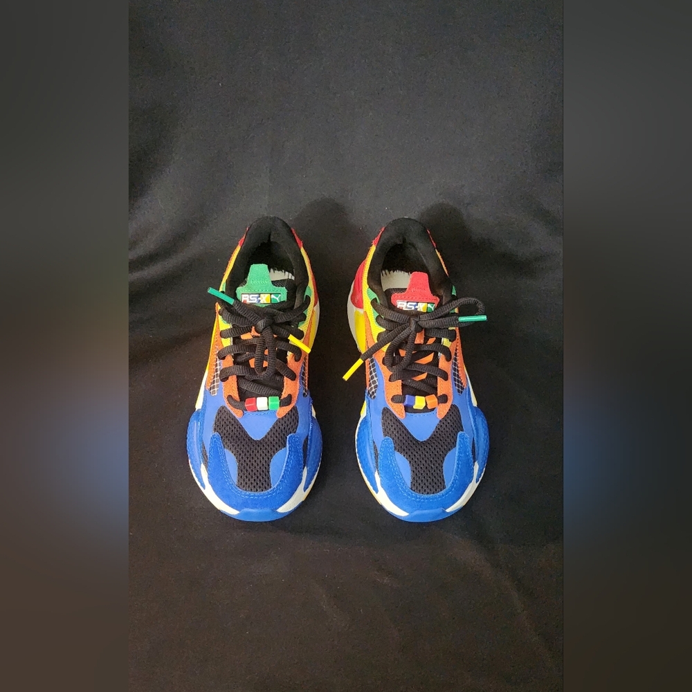 Puma RS-X3 Rubik's Cube Sneakers in Palace Blue-High Risk Red Size EUR 37 - Picture 4 of 16